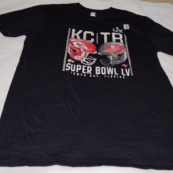NWOT Fanatic Tampa Bay Florida Black Short Sleeve T Shirt Super Bowl Size Large - Picture 3 of 3